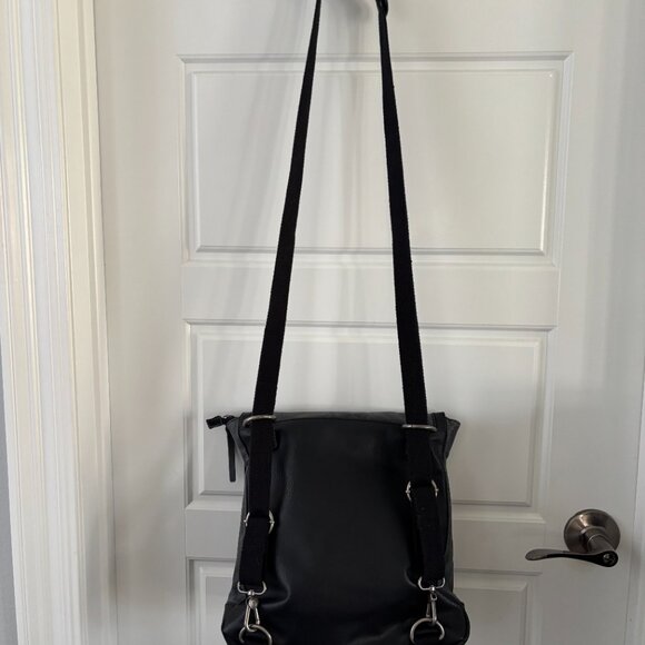 The Sak Black Leather Backpack Purse Distressed Look Leather main image 7